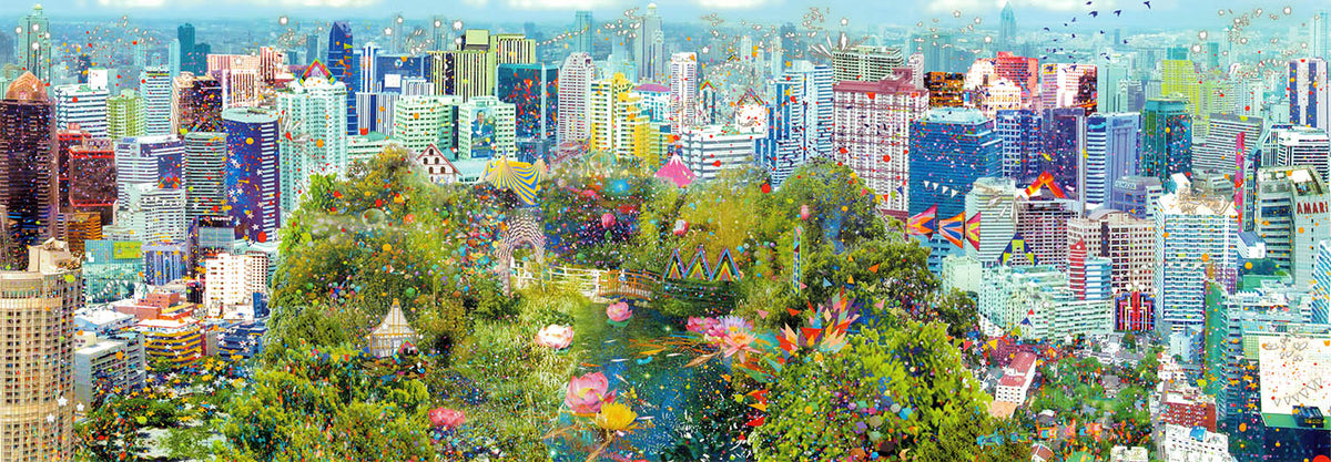 New York Central Park cityscape print with laser cut in a limited edition by Rebecca King