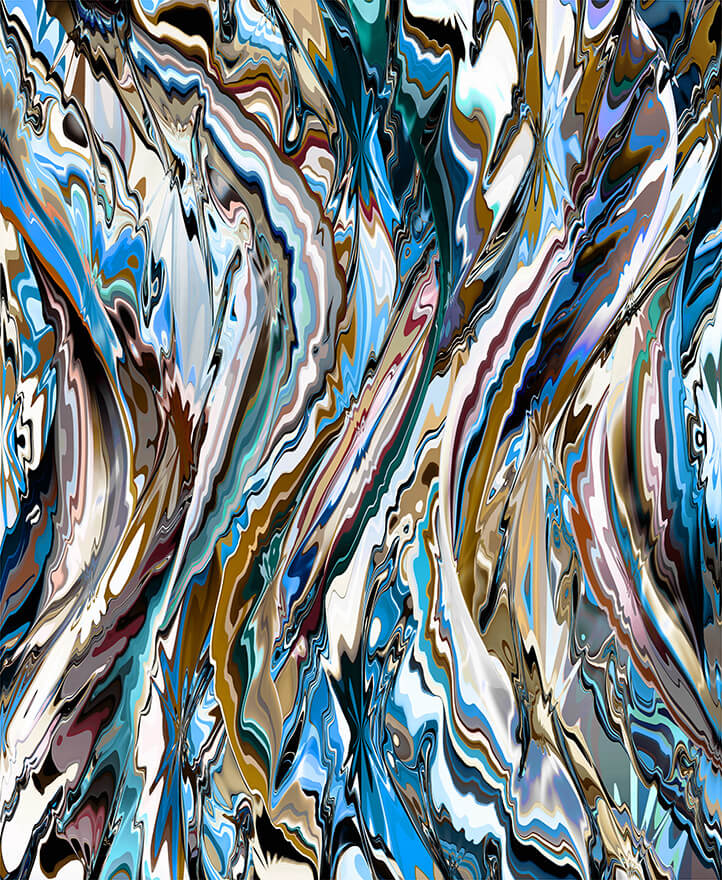 Chuck Elliott Lyric SV / cerulean wave for Modern ArtBuyer