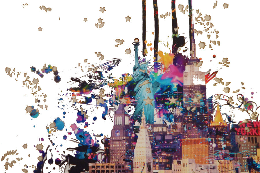 New York cityscape print with laser cut in a limited edition by Rebecca King
