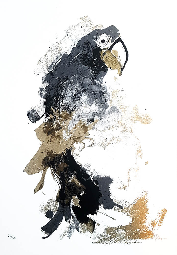 Gavin Dobson Parrot Gold for Modern ArtBuyer